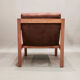 1950 Scandinavian design camel teak chair.