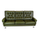 3 pers. sofa in dark green leather with chrome legs from 1970s
