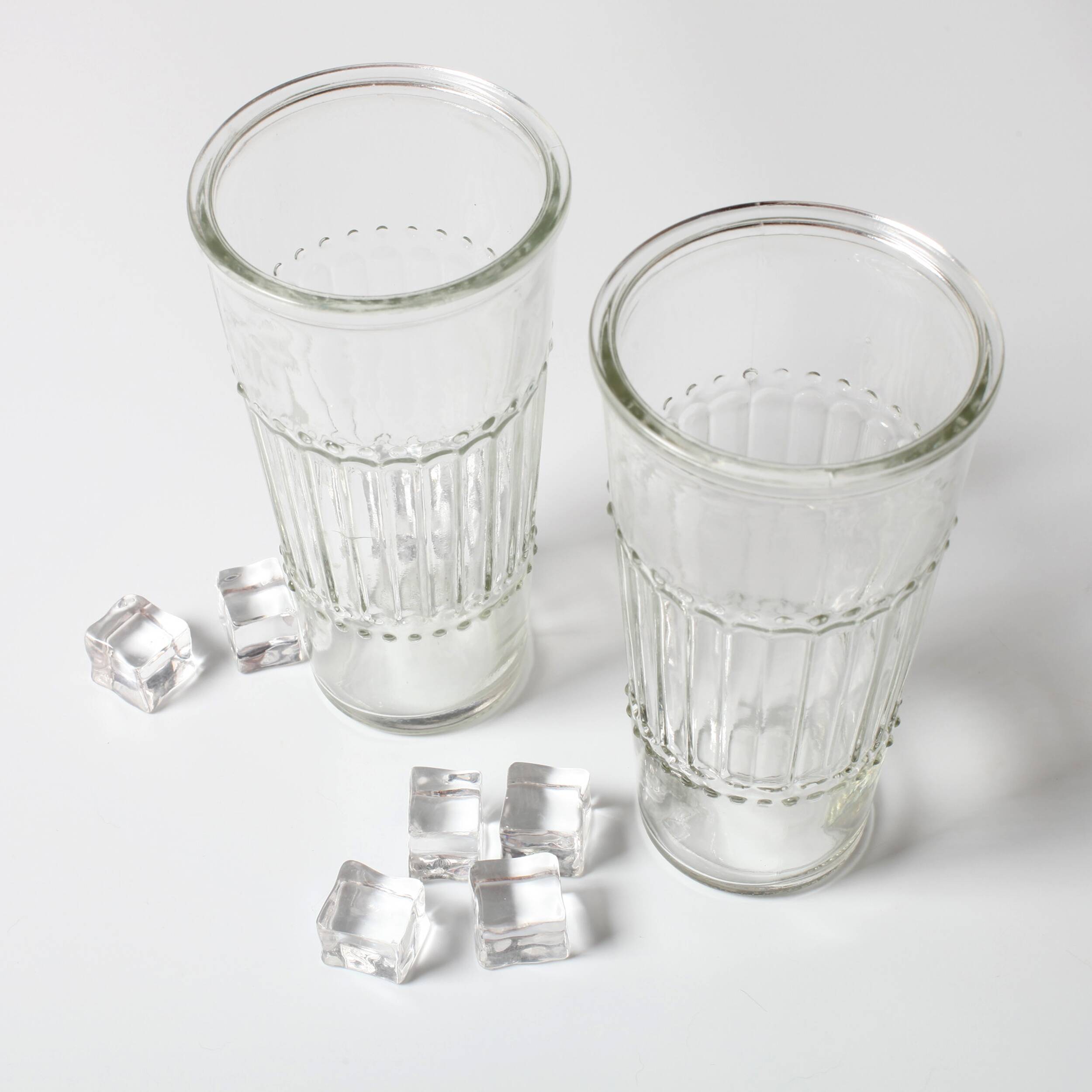 Set of 2 Vintage Large Italian Water Glasses / Italy / 1960s