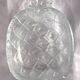 Textured pressed glass ramekin, pineapple shape, vintage, 15x12cm