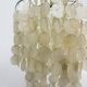 Mid-century mother of pearl Capiz shell Verner Panton style hanging lamp, 1970s