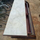 Secretary cylinder Mahogany white marble (Louis XVI style)