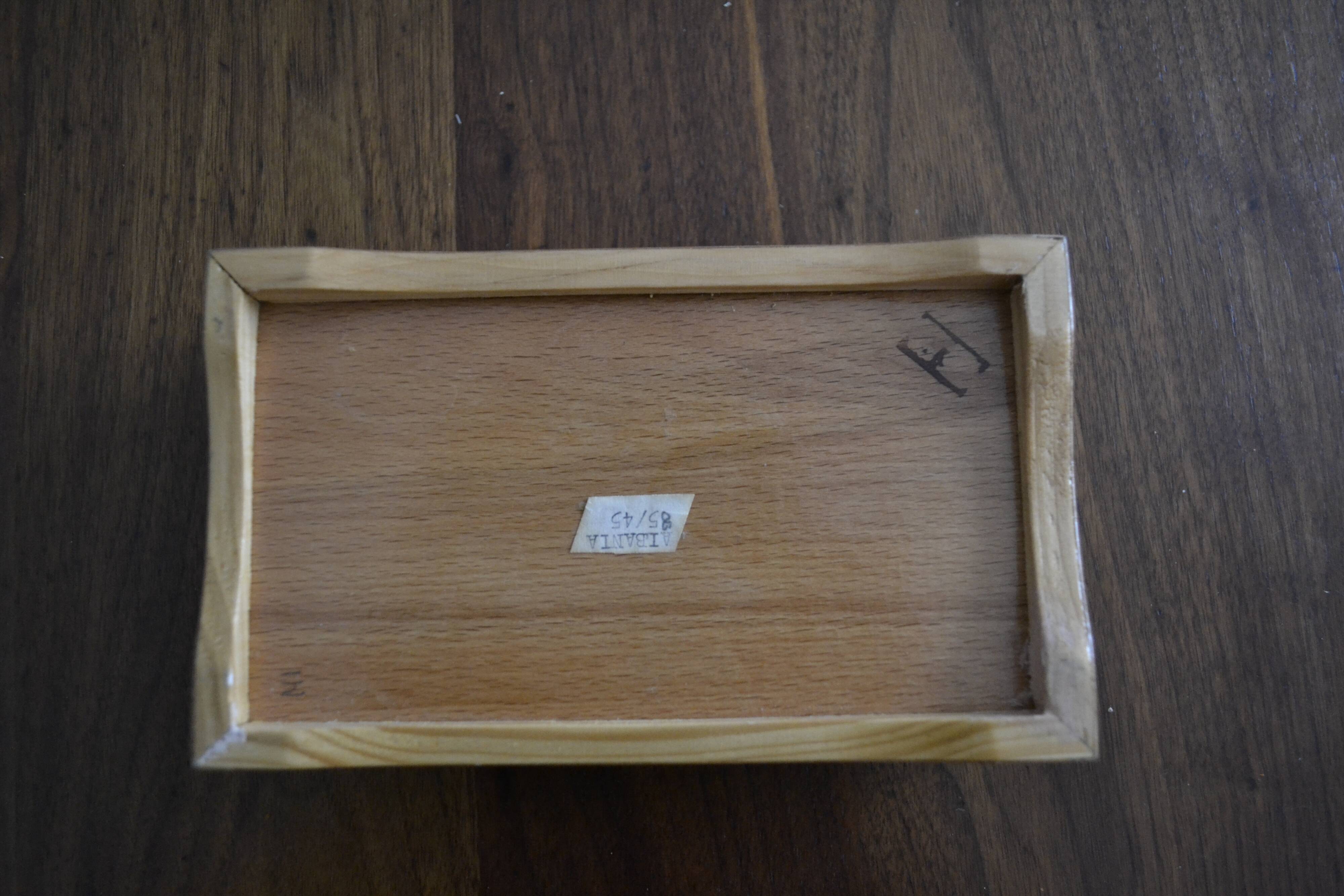 Marquetry wooden box