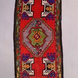 Small Vintage Turkish Rug 100x51 cm, Short Runner, Tribal, Shabby Chic