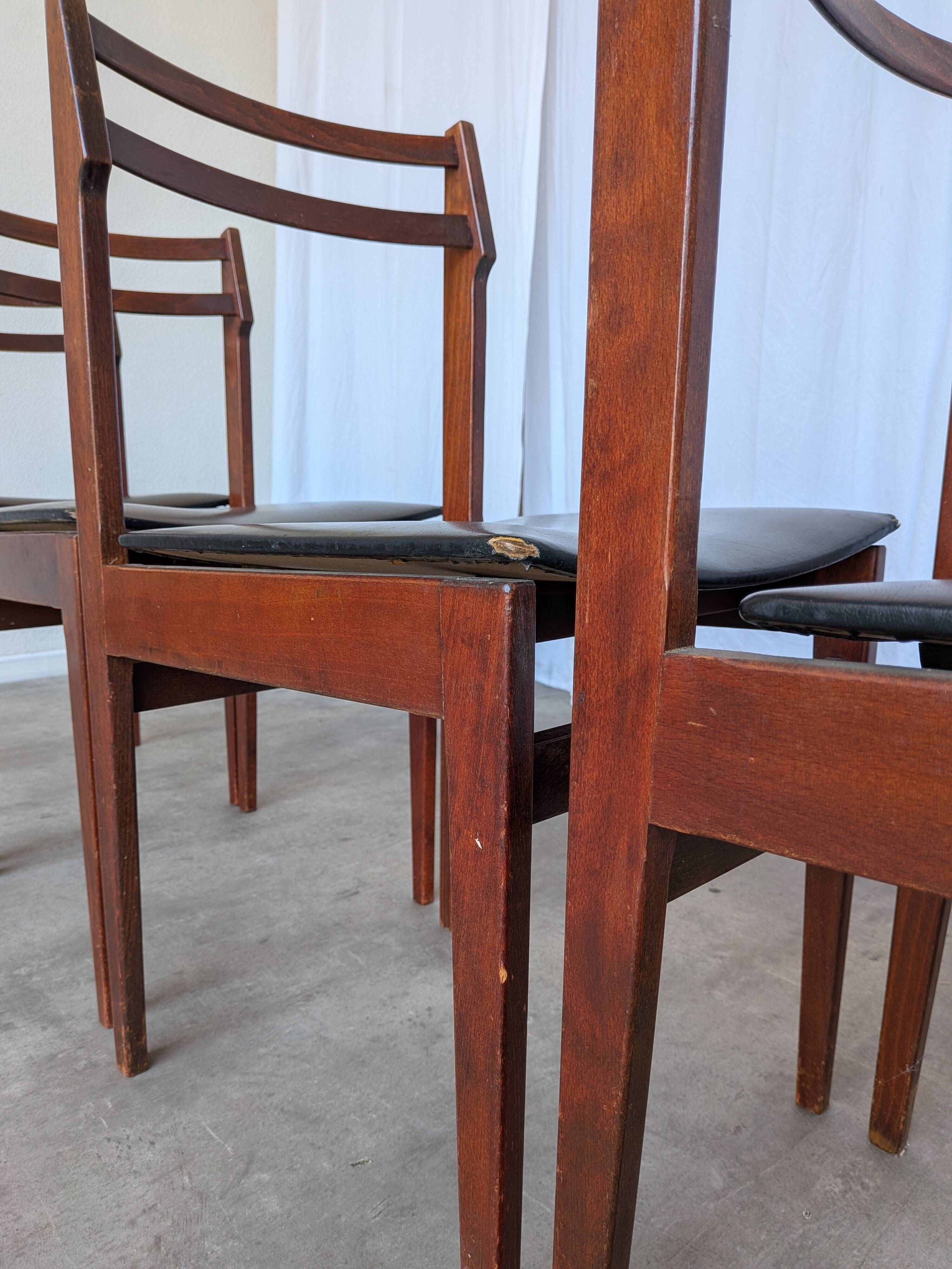 Chaises de salle à manger vintage stol kamnik : années 1970, style scandinave moderne, ensemble de 4