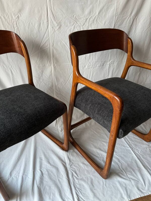 Fateuil et chaise traîneau par Baumann
