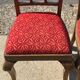 Art Deco chair set in red velvet on a wooden frame, 1930s.