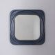 Vintage 1970s square wall mirror in blue plastic, Italian design