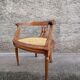 American office chair Louis XVI style wood and caning 1900