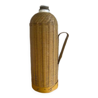 Woven bamboo thermos bottle. Year 60