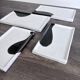 Lot of 4 rectangular glazed terracotta plates.