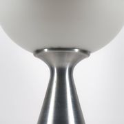 Space Age Lamp Erco in Opaline Glass and Brushed Metal, Germany 1974