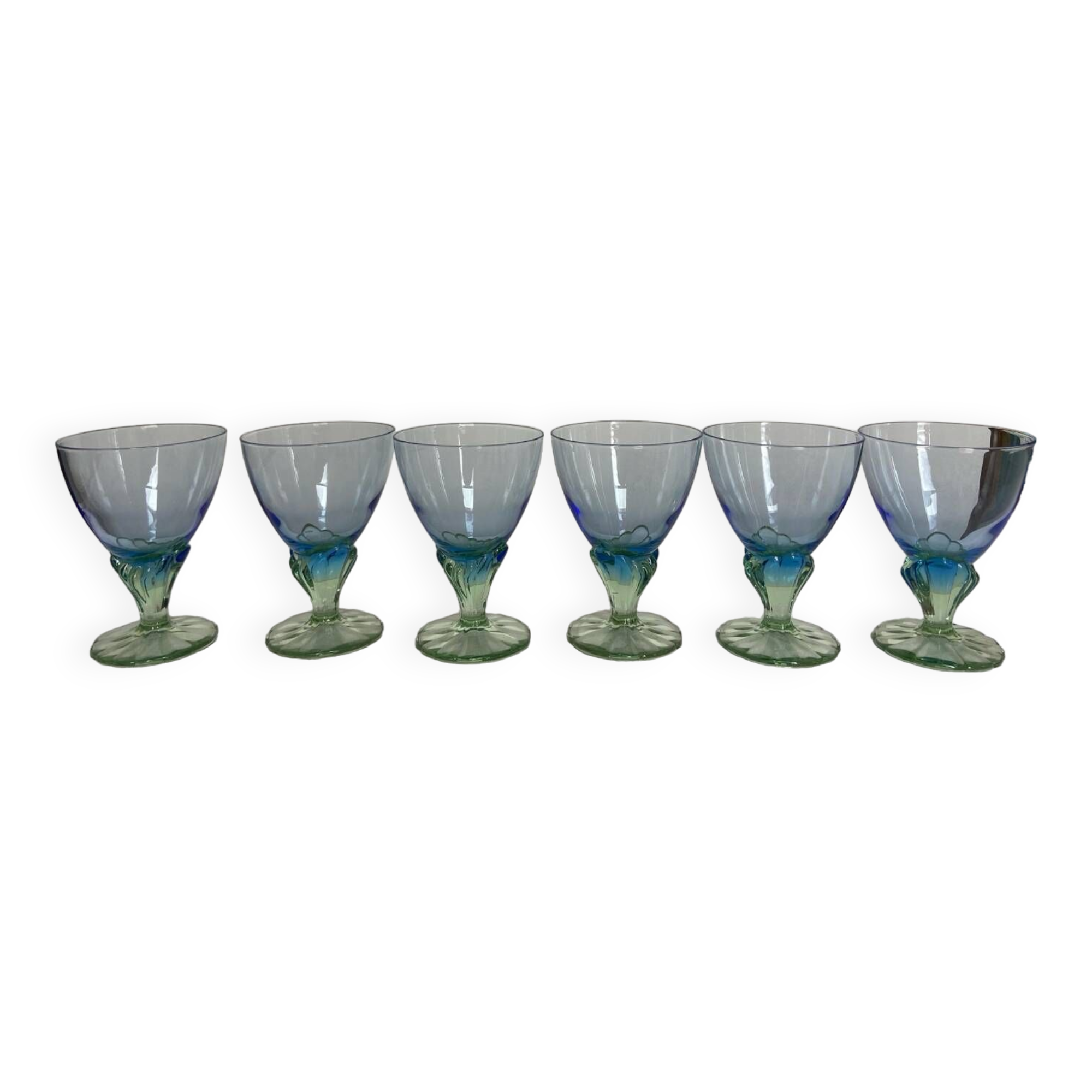 Set of 6 vintage Italian water glasses