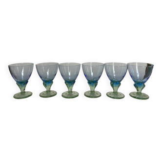 Set of 6 vintage Italian water glasses