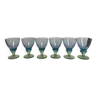 Ensemble de 6 verres à eau vintage italien