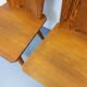 Set of 4 vintage brutalist wooden chairs from the 60s