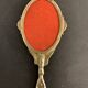 Bronze hand-facing mirror, early twentieth century, Louis XV style, 29 x 13 cm