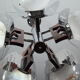 Mazzega chandelier in murano glass, chrome and wood, 1970's