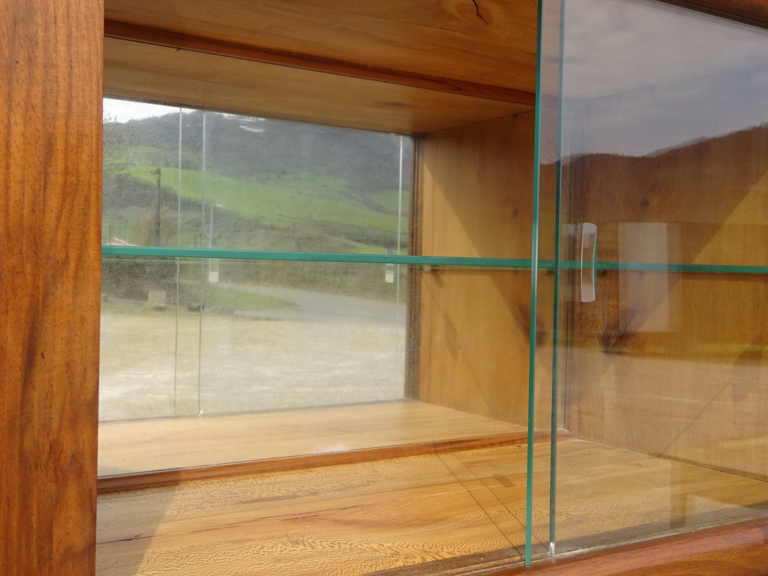 Large two-part buffet in solid walnut