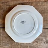 4 Sarreguemines octagonal beaded plates