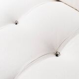 Camaleonda armchair in white cotton: retro-modern style from the 70s.