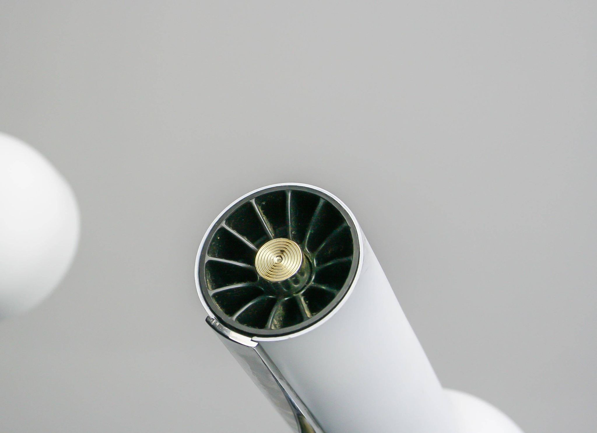 Pair of clamp spotlights by Dieter Waeckerlin, Swiss modernist design from the 1960s.