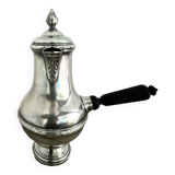 Silver-plated chocolate pot stamped ARGIT SFOA with ebony handle