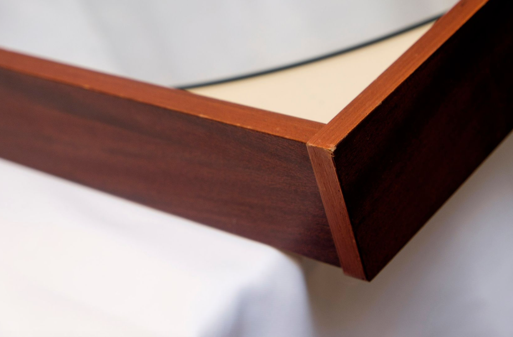 Vintage mahogany mirror 1970s 65x65cm