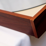 Vintage mahogany mirror 1970s 65x65cm