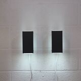 Pair of grey and white wall sconces by Preben Dahl for H. F. Belysning, 1960s