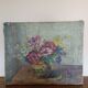 Flowered scene painting by A. Schwerz 1946