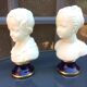 Bustes d'enfants en biscuit