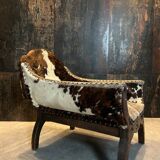 Vintage chair cowhide
