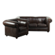 Set of a smooth chesterfield sofa and armchair with a timeless English look
