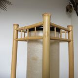 Bamboo lamp lampshade tubular years 70 80