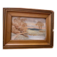 Tableau miniature huile 8/3 cadre 18,7/14,3 cm