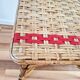 Rectangular rattan table for children, French vintage, side table.