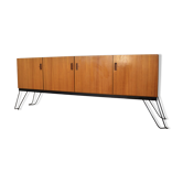 Scandinavian teak sideboard with metal legs