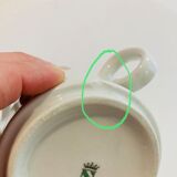 2 cups 70s weismann porzellan italy floral pattern orange