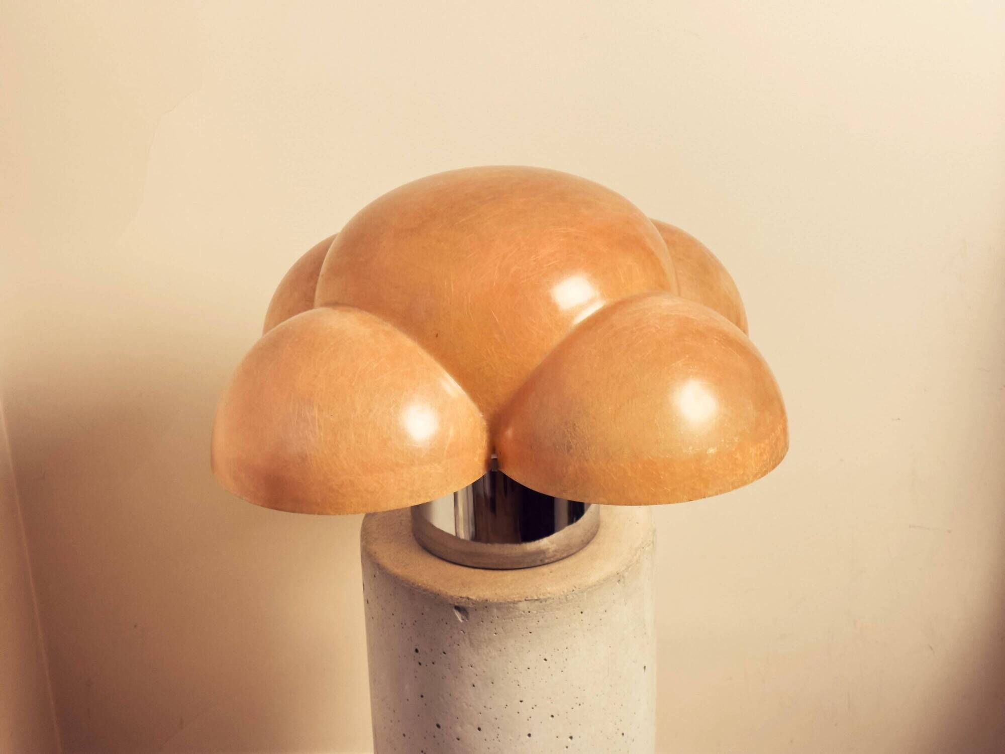 Piero gianemilio & anna monti “luna” table lamp for candle, italy, circa 1970