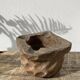 Wooden ashtray from the 1970s vintage brutalist style