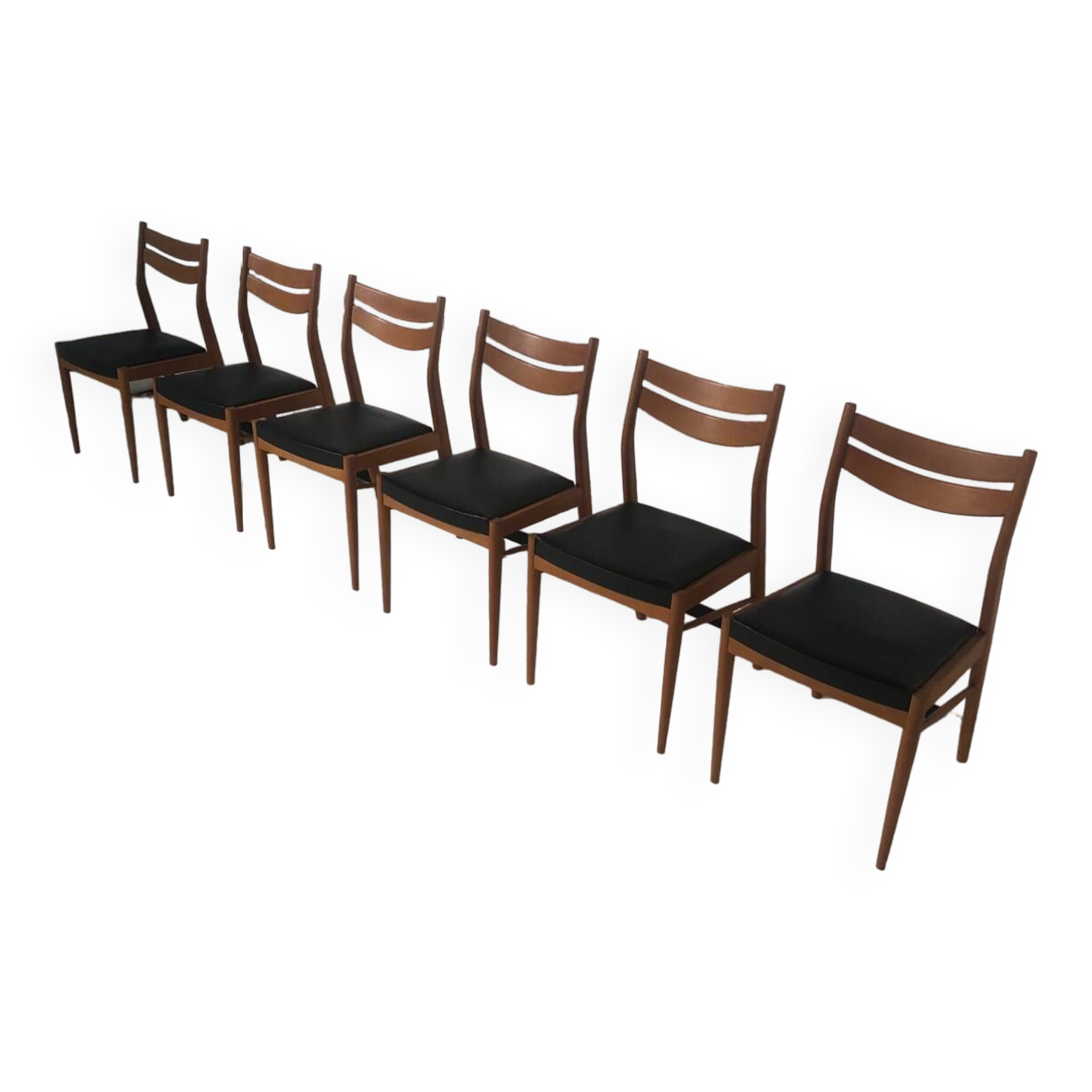 6 chaises vintage des années 60