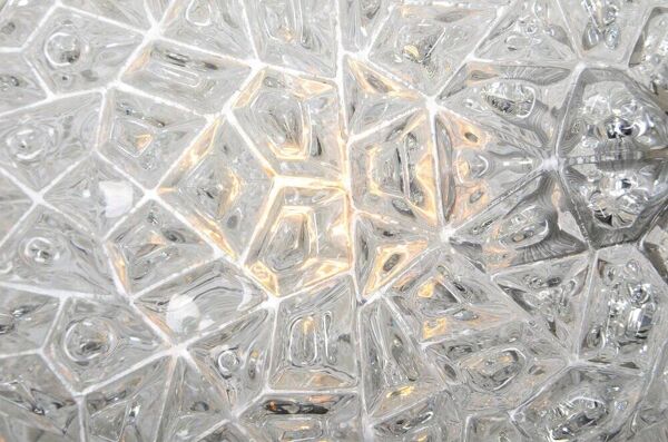 Temde chandelier with frosted glass elements, 1960s