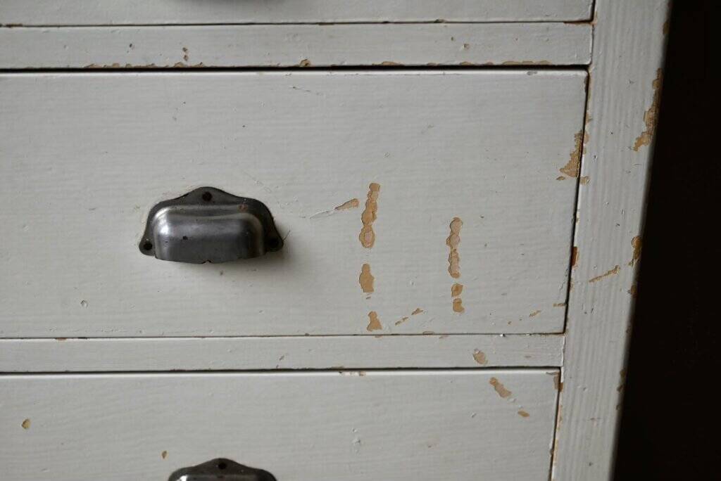 Small wooden chest of drawers vintage retro patinated bohemian 1950s