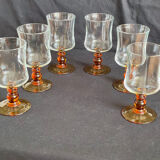 Set of 6 vintage Luminarc wine glasses