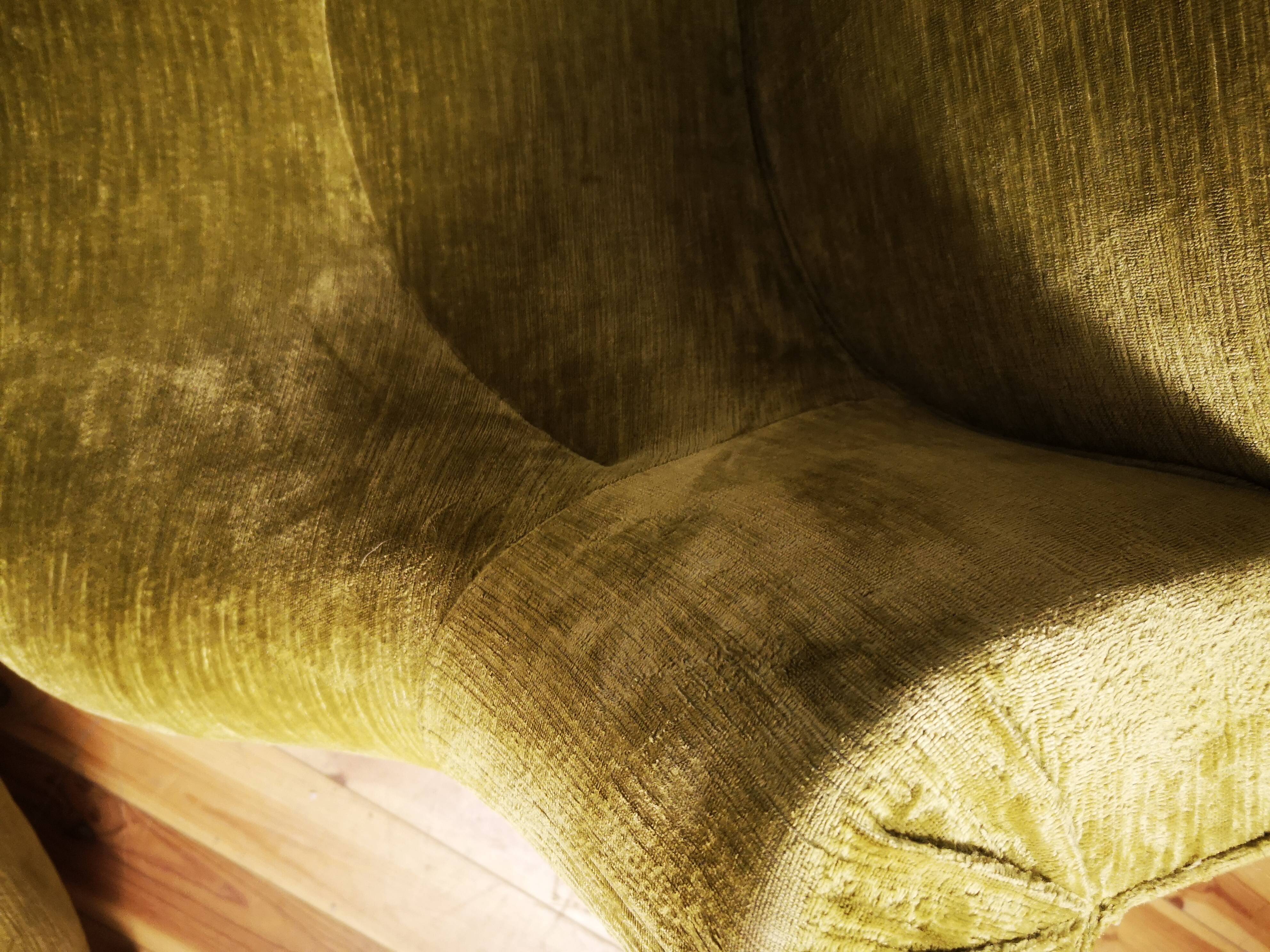 Pair of original tapestry velvet toad armchairs