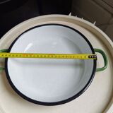Vintage enameled metal dish