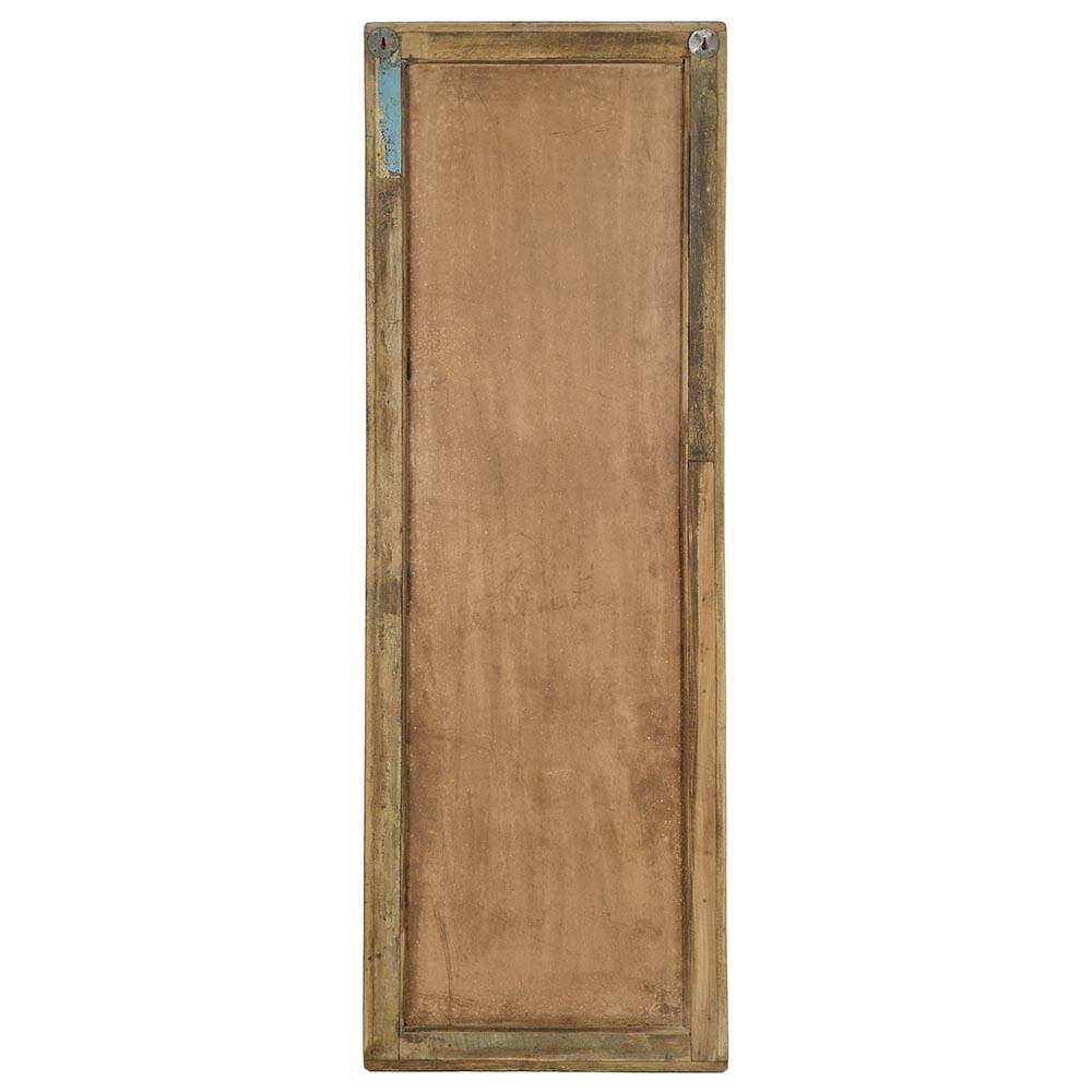 Large mirror in patinated solid wood (186 x 65 x 6cm)