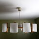 Chandelier Scandinavian 6 fires of wood and perspex vintage