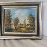 Tableau paysage signé Bertrand